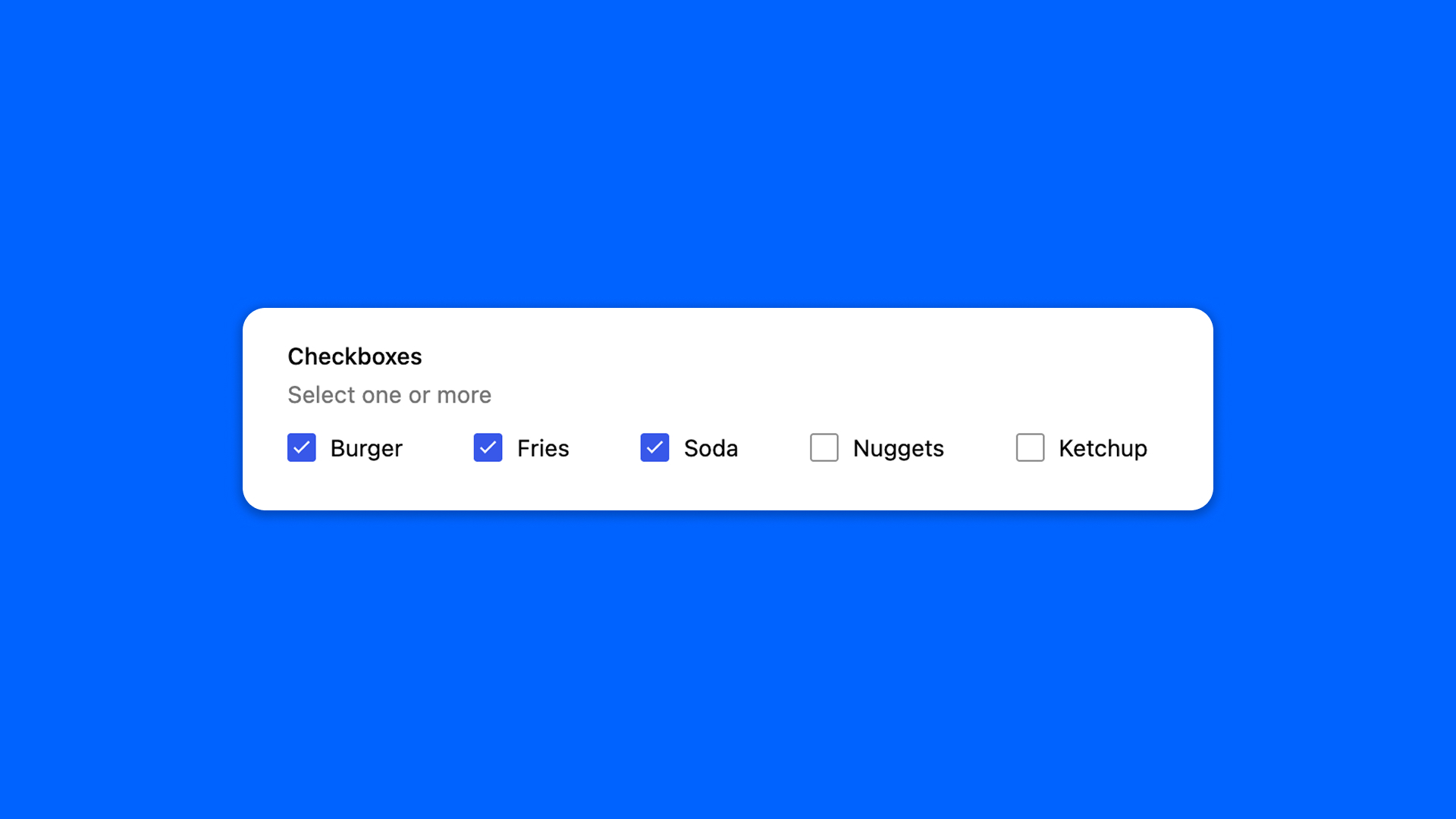 Some checkboxes