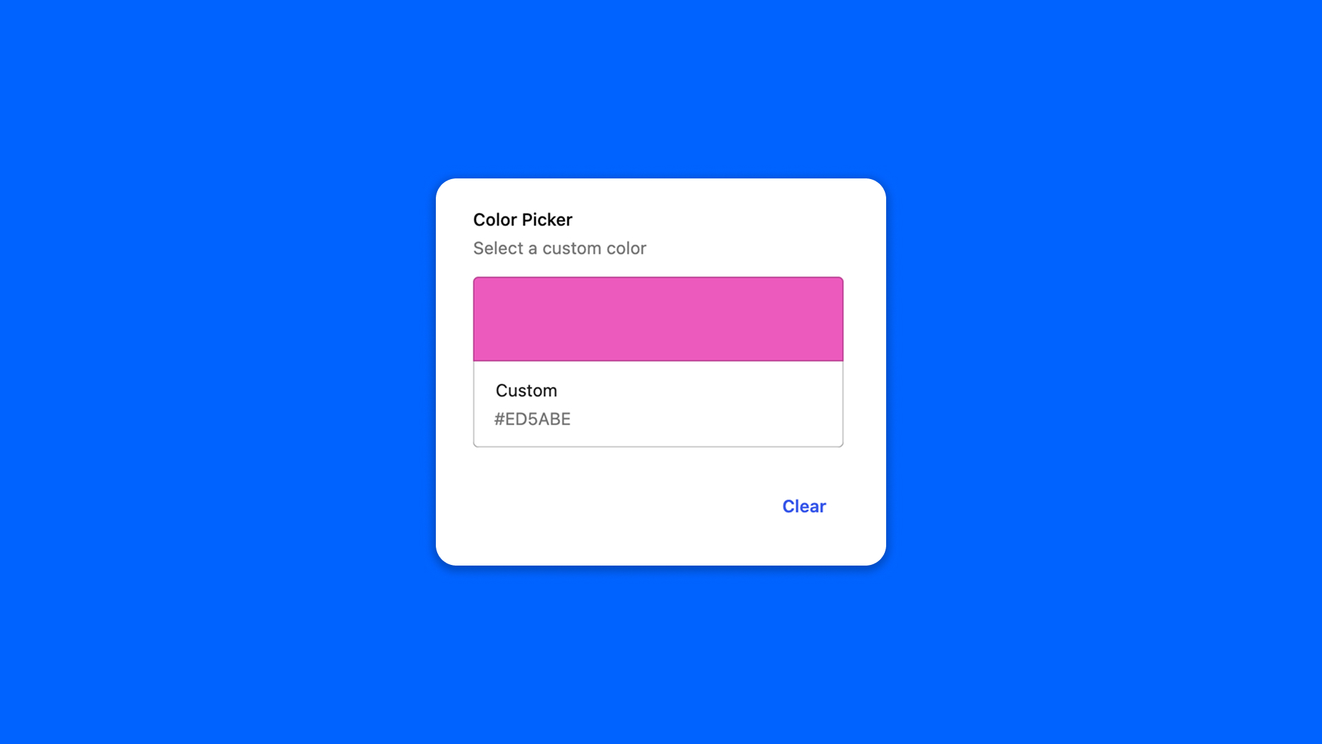 The color picker field