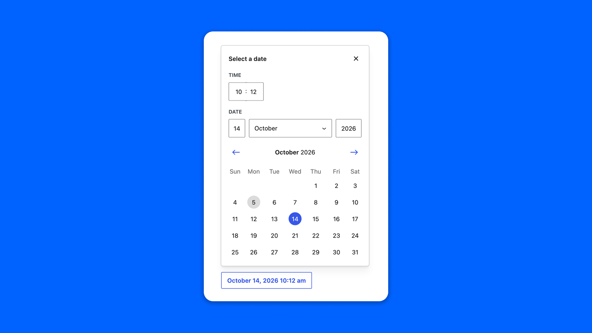 The date field