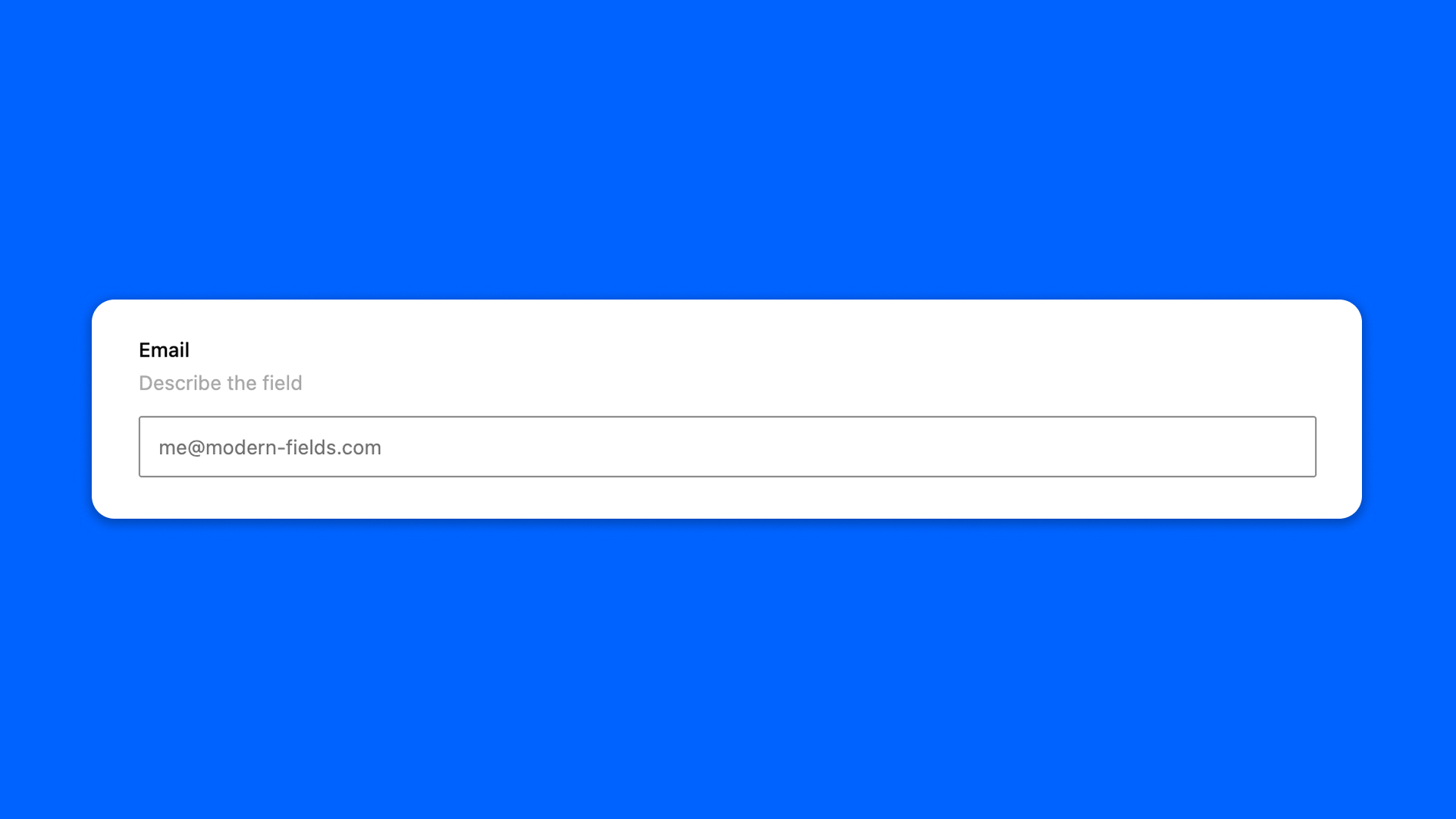 The email field