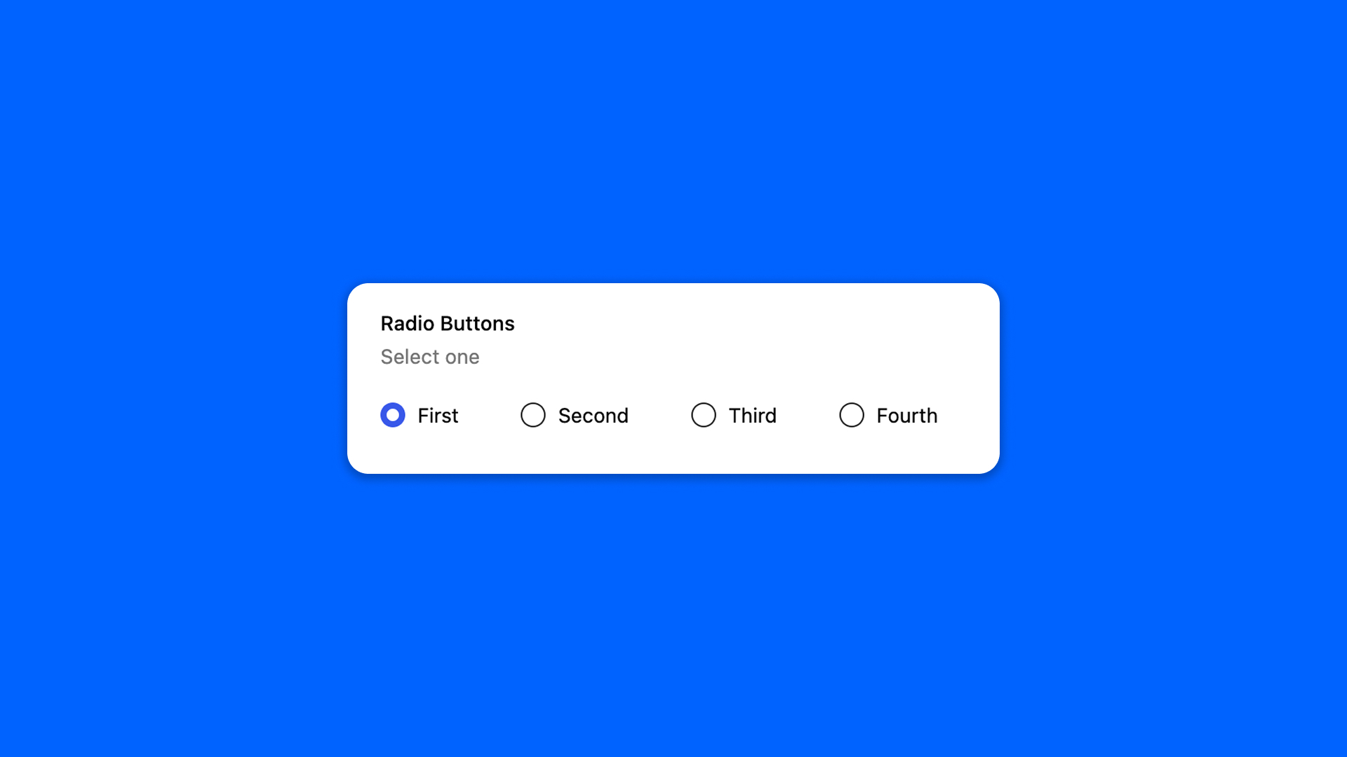 A group of radio buttons