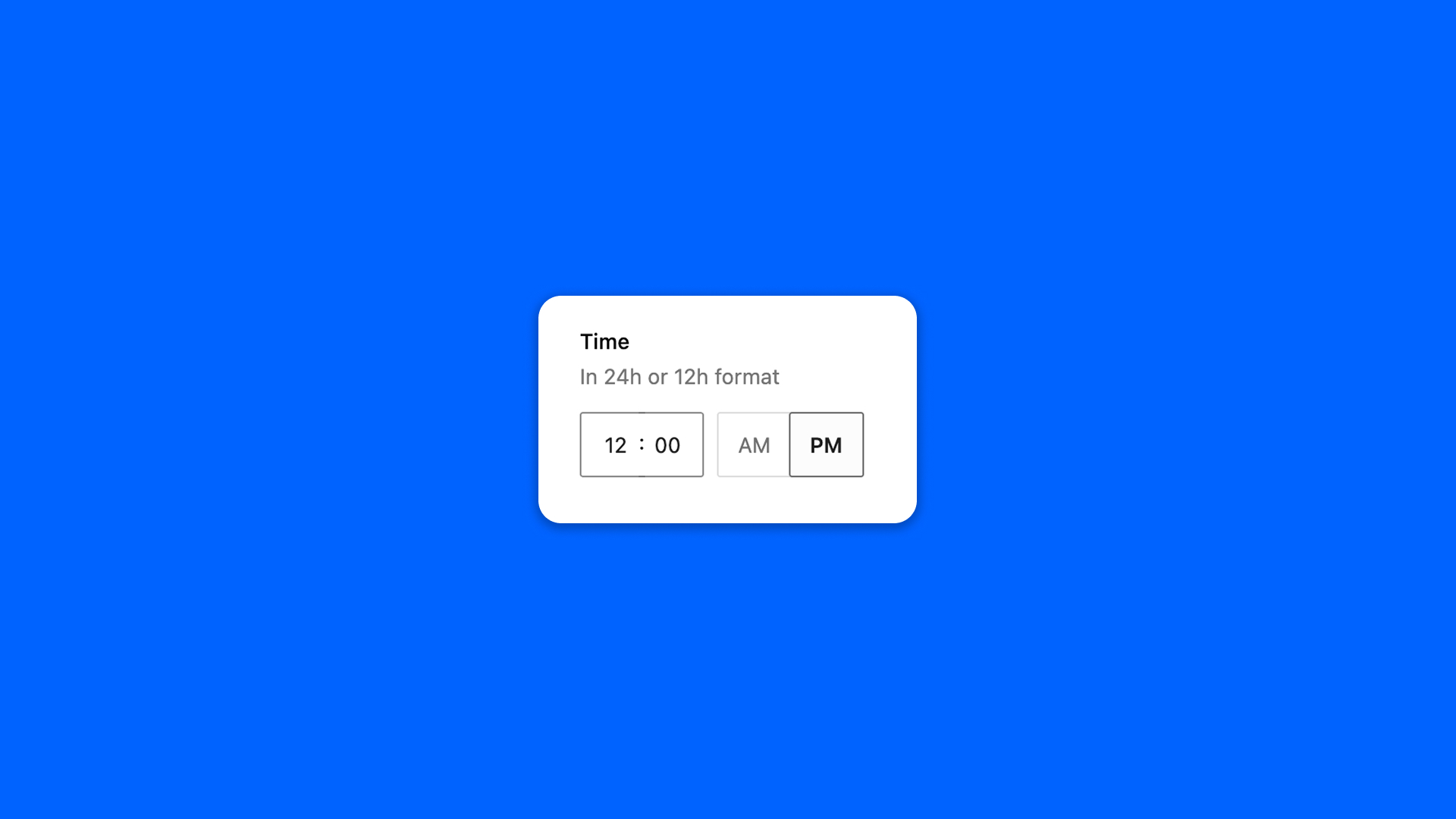 The time field